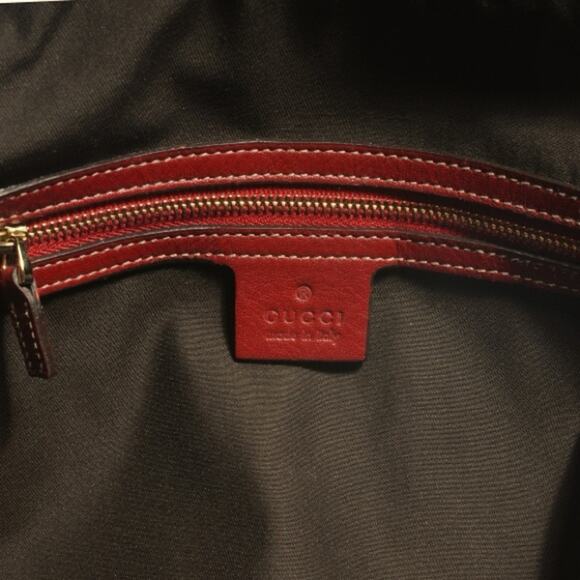 Gucci deep Red Sabrina Ruffle Boston Tote bag - Picture 9 of 16